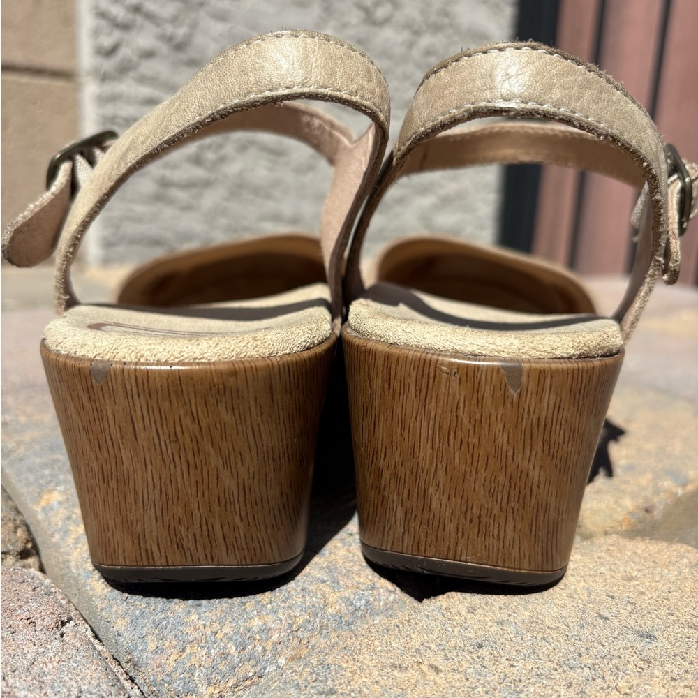 Dansko Tan Leather Mules - Picture 6 of 16
